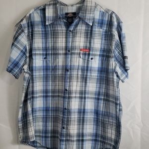 Dickies short sleeve snap front shirt.